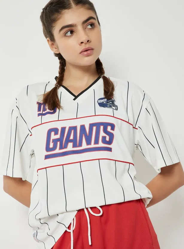 Women NFL Printed Boxy T-shirt